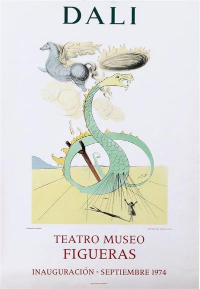 Salvador Dalí (d'après) - Teatro Museo, Figueras, Inauguracion - Affiche originale 2