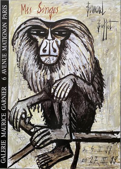 Bernard Buffet (d’après) - Mes Singes - Affiche d’exposition 2