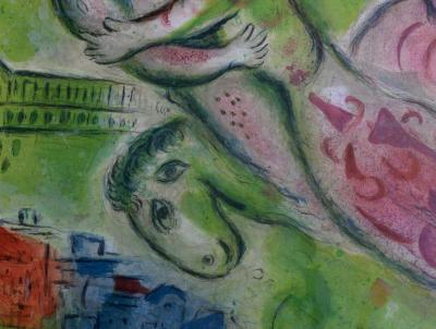 Marc CHAGALL (After) - Roméo et Juliette, Paris, l'Opéra, le plafond de Chagall (détail), 1964 - Affiche lithographique en couleurs sur papier velin 2