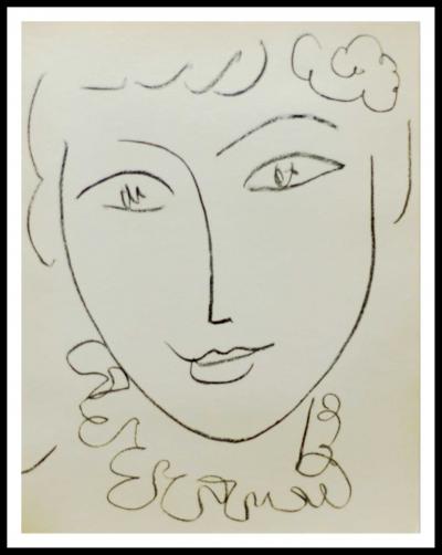 Henri Matisse - La Pompadour - Lithographie originale 1954 2