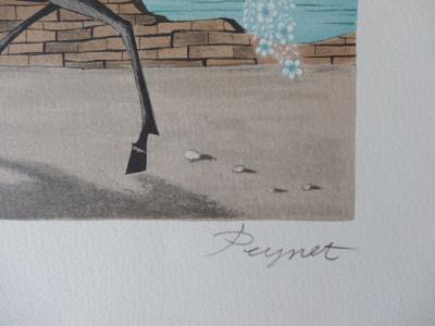 Raymond PEYNET - La mule du Pape - Lithographie originale signée au crayon et numérotée 2