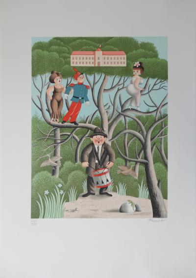Raymond PEYNET - Nostalgies de caserne - Lithographie originale signée au crayon et numérotée 2