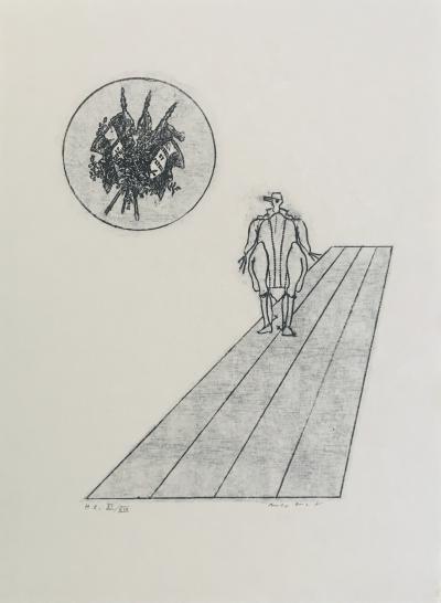 Max ERNST - Au fond d’un grand couloir désert, 1972 - Lithographie originale signée au crayon 2