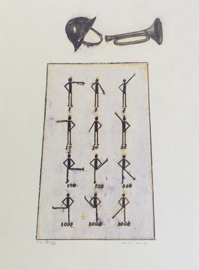 Max ERNST - Là où est le soldat, 1972 - Lithographie originale signée au crayon 2