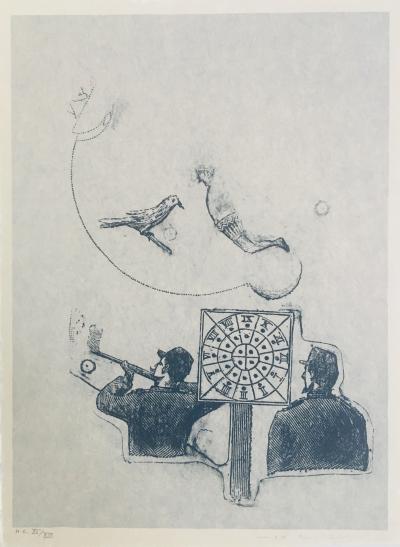 Max ERNST - Qui chante dans la lune ?, 1972 - Lithographie originale signée au crayon 2