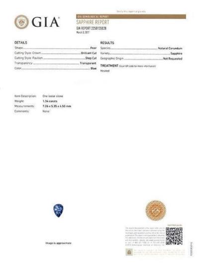 1,34 ct. Bleu saphire 2
