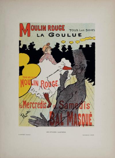 Henri de TOULOUSE-LAUTREC - Moulin Rouge La Goulue, 1896 - Petite affiche lithographique 2