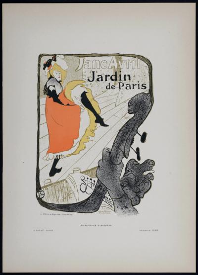 Henri de TOULOUSE-LAUTREC - Jane Avril, 1896 - Small lithograph poster 2