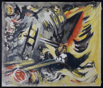 Edouard PIGNON - Battage, 1962 - Huile sur toile - Oeuvre unique ! Signé à la main 2