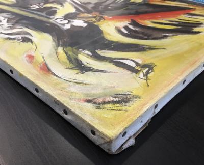 Edouard PIGNON - Battage, 1962 - Huile sur toile - Oeuvre unique ! Signé à la main 2