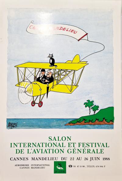 Jacques FAIZANT - Salon international et festival de l’aviation, 1988 - Affiche originale 2