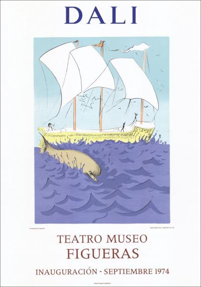 Salvador Dalí (d'après) - Teatro Museo, Figueras, Inauguracion - Affiche originale 2