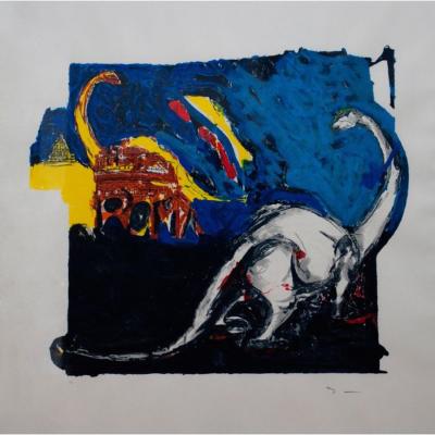 Mario SCHIFANO - Figured Innocence - hand signed screen printing 2