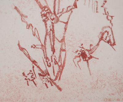 Camille BRYEN - Construction abstraite, 1956 - Gravure originale signée 2
