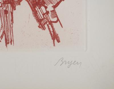 Camille BRYEN - Paysage abstrait, 1956 - Gravure originale signée 2