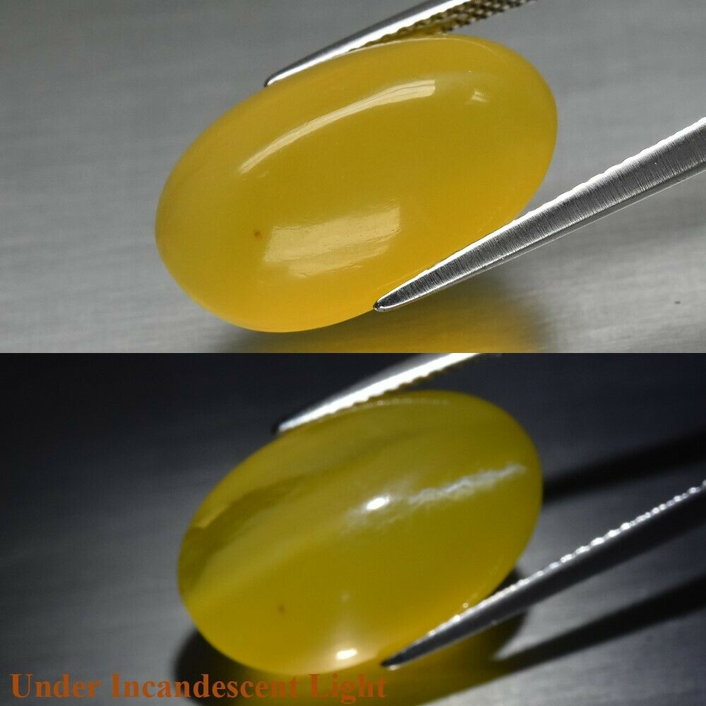 Opale œil De Chat Naturelle 6,31 Carats - 14,8x11,2 Mm - Gemme Rare