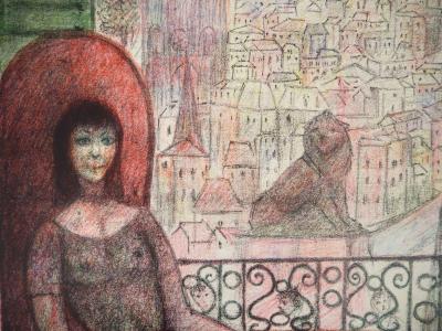 Edouard GOERG - Balcon de Paris - Lithographie originale signée 2