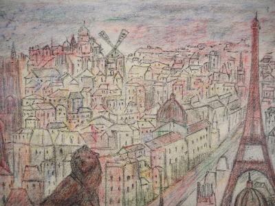 Edouard GOERG - Balcon de Paris - Lithographie originale signée 2