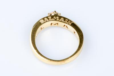 Bague BALMAIN solitaire en or jaune 18 carats 2