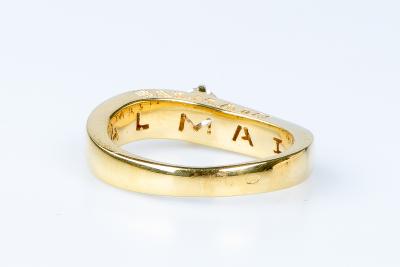 Bague BALMAIN solitaire en or jaune 18 carats 2