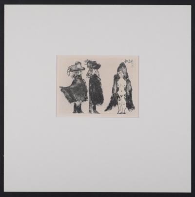 Pablo PICASSO - La Célestine - Cavalerie, son valet et jeune fille, 1971 - Original etching and aquatint on vélin paper 2