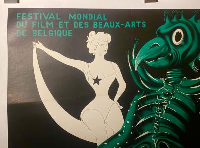 Original vintage poster - World Film and Fine Arts Festival of Belgium - Felix Labisse (1905-1982), 1947, Lithograph 2