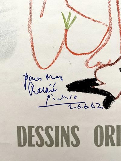 Affiche vintage originale - Picasso Les déjeuners - Pablo Picasso (1881-1973), Galerie Madoura, 1962 , Lithographie 2