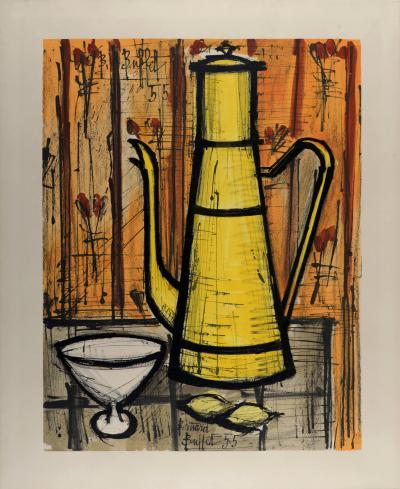 Bernard BUFFET - Cafetière jaune, 1960 - Lithographie originale