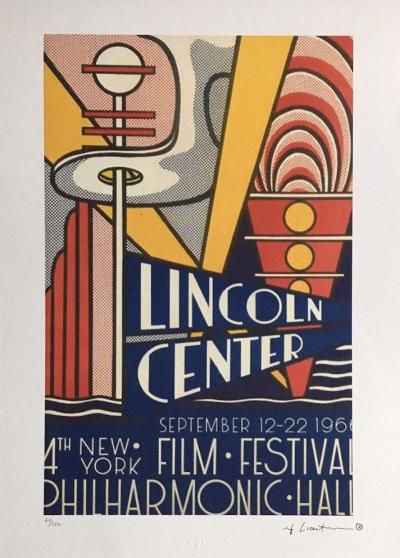 Roy LICHTENSTEIN (d’après) - Lincoln center Film Festival - Sérigraphie sur papier Arches France