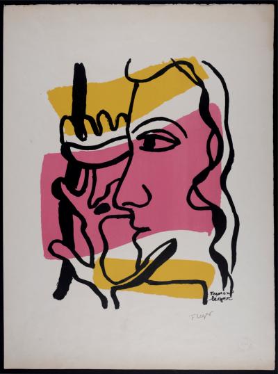 Fernand LÉGER - Profil à la fleur, c. 1948 - Lithograph 2