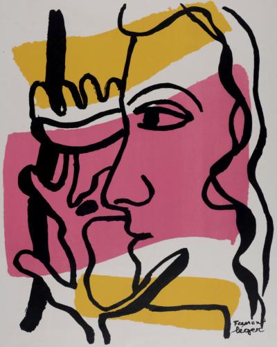 Fernand LÉGER - Profil à la fleur, c. 1948 - Lithograph 2