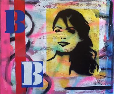 SPACO - Bérénice Bejo , 2022 - Technique mixte sur toile 2