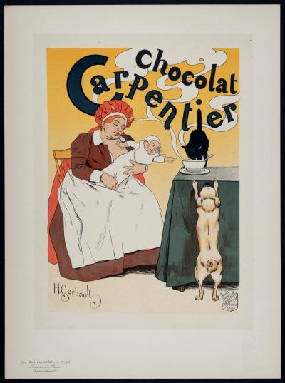 Henry GERBAULT - Les Maîtres de l'Affiche : Chocolat Carpentier, 1897 - Lithographie 2