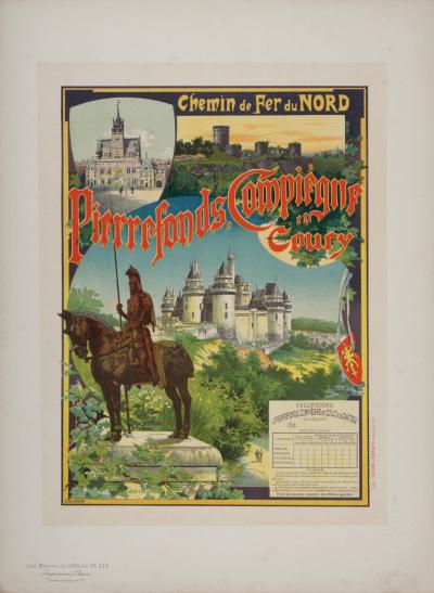 Gustave FRAIPONT - Les Maîtres de l'Affiche : Pierrefonds, Compiègne et Coucy, 1900 - Lithographie 2