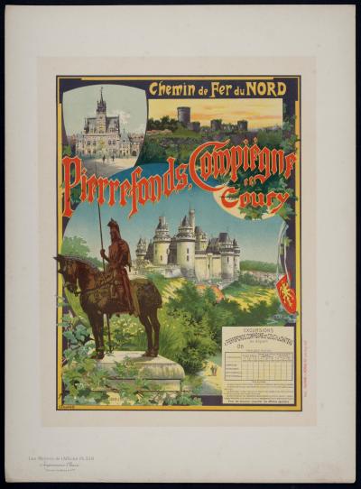 Gustave FRAIPONT - Les Maîtres de l'Affiche : Pierrefonds, Compiègne et Coucy, 1900 - Lithographie 2