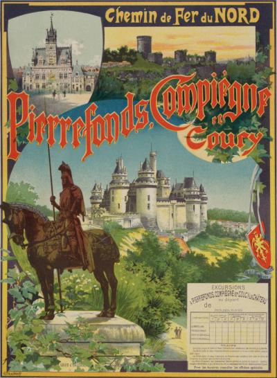Gustave FRAIPONT - Les Maîtres de l'Affiche : Pierrefonds, Compiègne et Coucy, 1900 - Lithographie 2