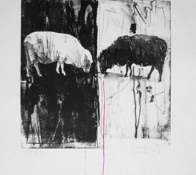 Christophe Hohler - Noir et blanc - Lithographie originale 2