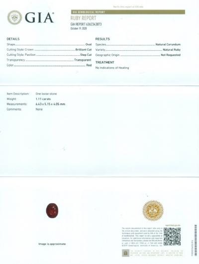 1,11 ct. SANG DE PIGEON Rubis 2