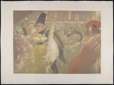Richard RANFT - Le bal, c. 1900 - Original etching (Eau-forte & Aquatint) 2