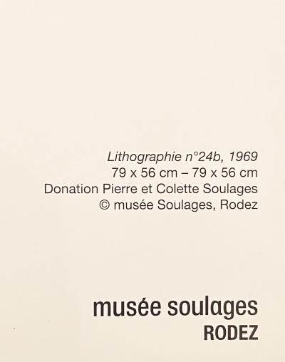Pierre Soulages (d’après) - Affiche d’après la Lithographie # 24b, Musée Rodez, circa 2020 - Affiche 2