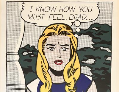 Roy Lichtenstein - Affiche Originale - Ludwig Museum - 1990, I know how you must feel, Brad, 1990 - Impression offset 2