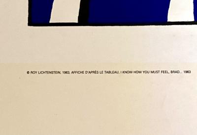 Roy Lichtenstein - Affiche Originale - Ludwig Museum - 1990, I know how you must feel, Brad, 1990 - Impression offset 2