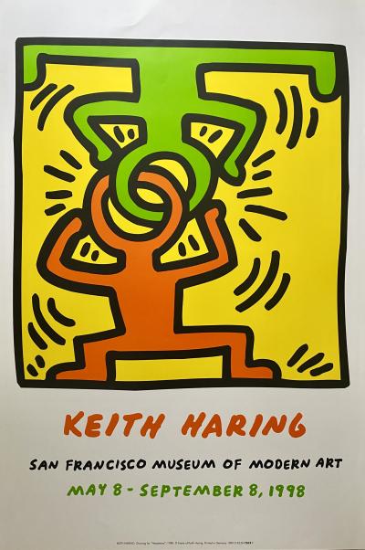 Affiche Keith Haring - San Francisco Museum of Modern Art - 1990, Lithographie offset 2