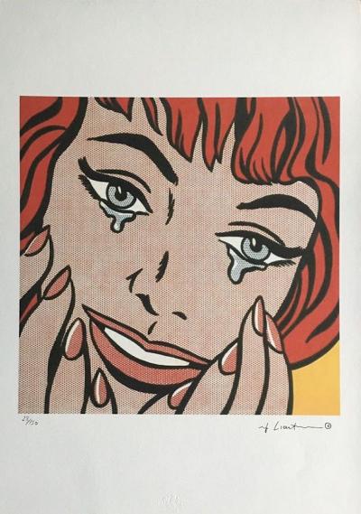 Roy LICHTENSTEIN (after) -  Happy Tears - Silkscreen on Arches France paper 2