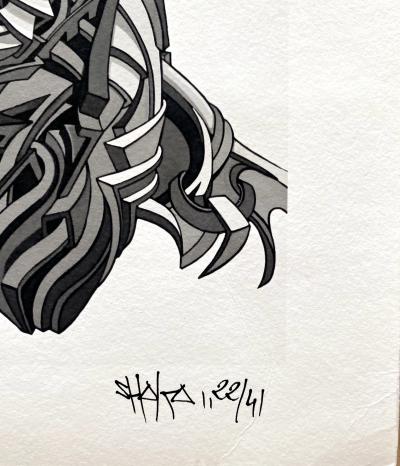 Shaka (Marchal Mithouard dit né en 1975) - Hommage à Lucien Freud - Circa 2018, signé et numérotée à la main, Lithographie 2