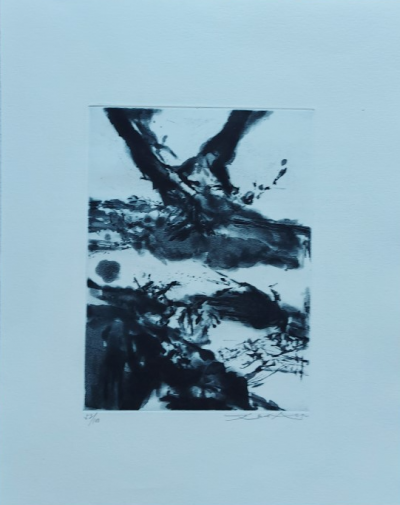Zao wou ki - Gravure  originale (A 357) - Gravure originale et aquatinte signée au crayon 2