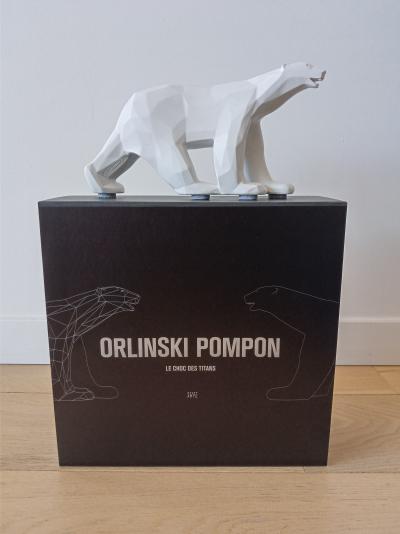 Richard Orlinski - OURS POMPON X ORLINSKI (BLANC MAT) - Sculpture 2