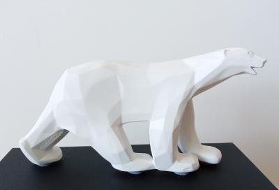 Richard Orlinski - OURS POMPON X ORLINSKI (BLANC MAT) - Sculpture 2