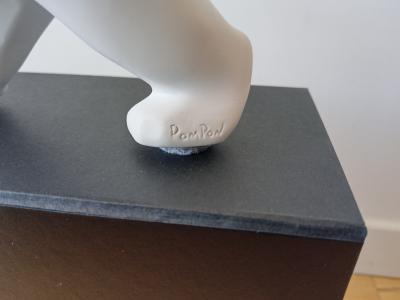 Richard Orlinski - OURS POMPON X ORLINSKI (BLANC MAT) - Sculpture 2