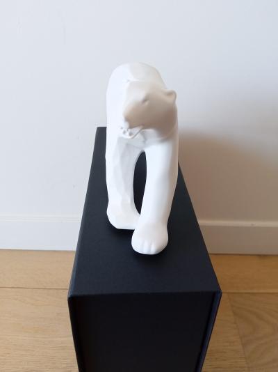 Richard Orlinski - OURS POMPON X ORLINSKI (BLANC MAT) - Sculpture 2